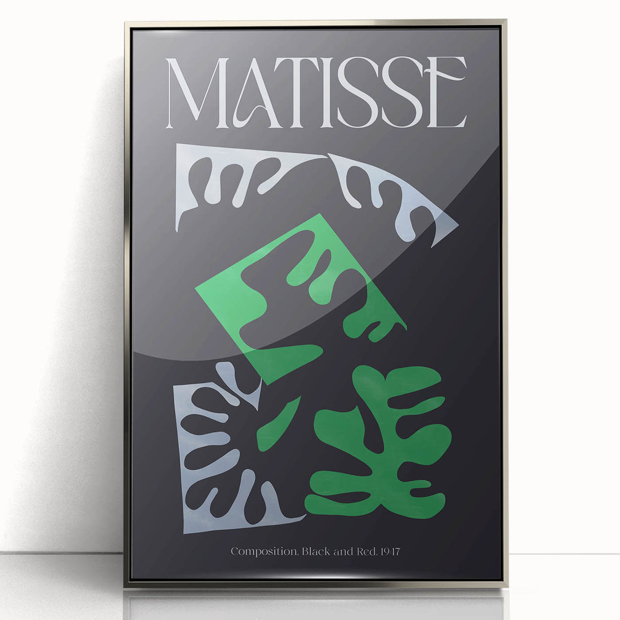 Contemporary Art Prints – Composition Black and Green, Modern Wall Decor