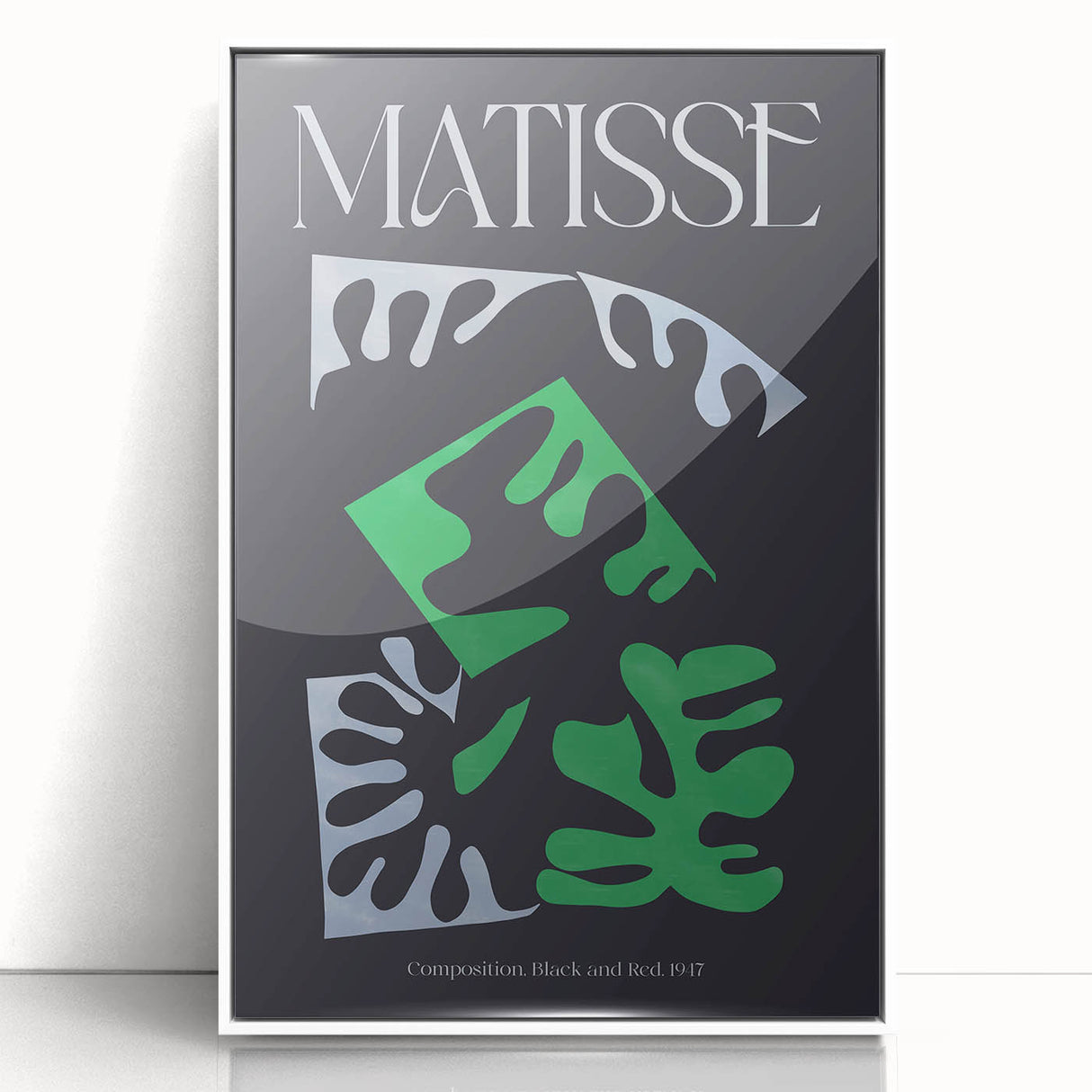 Contemporary Art Prints – Composition Black and Green, Modern Wall Decor