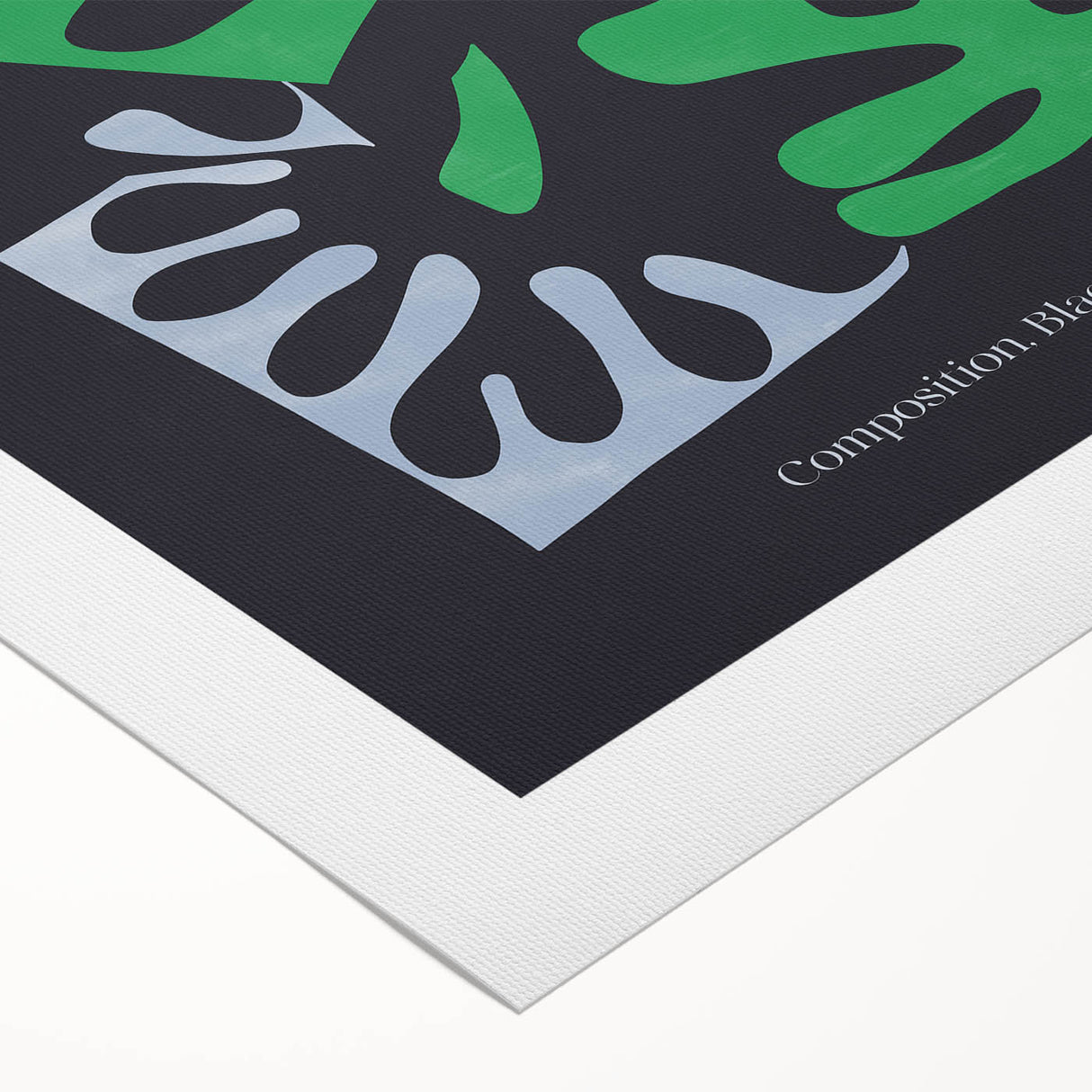 Contemporary Art Prints – Composition Black and Green, Modern Wall Decor