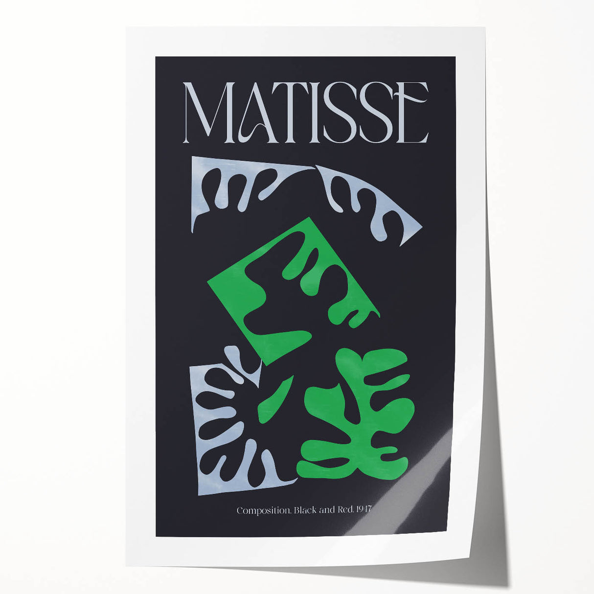 Contemporary Art Prints – Composition Black and Green, Modern Wall Decor