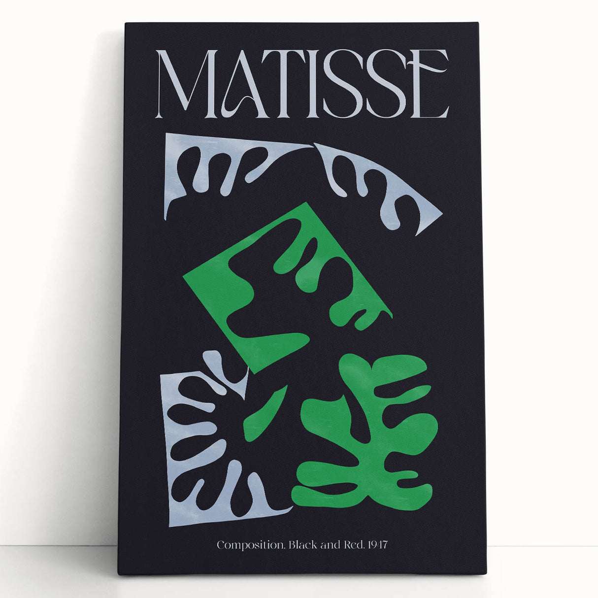Contemporary Art Prints – Composition Black and Green, Modern Wall Decor