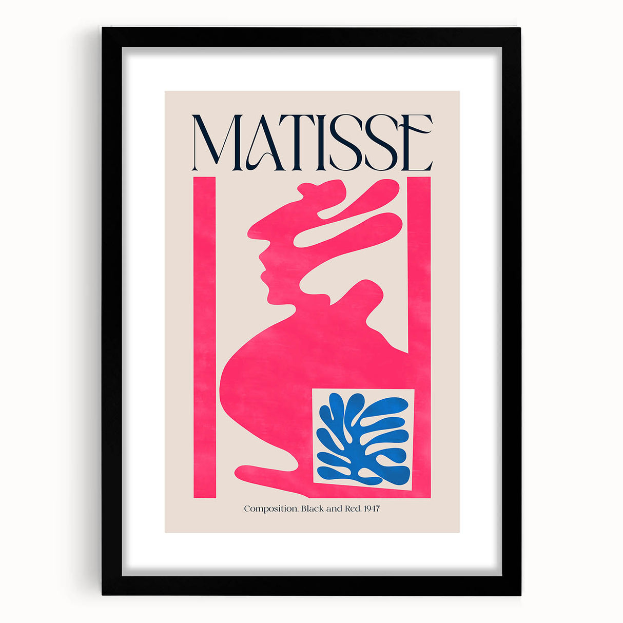 Contemporary Art Prints – Composition Pink and Blue, Modern Wall Decor