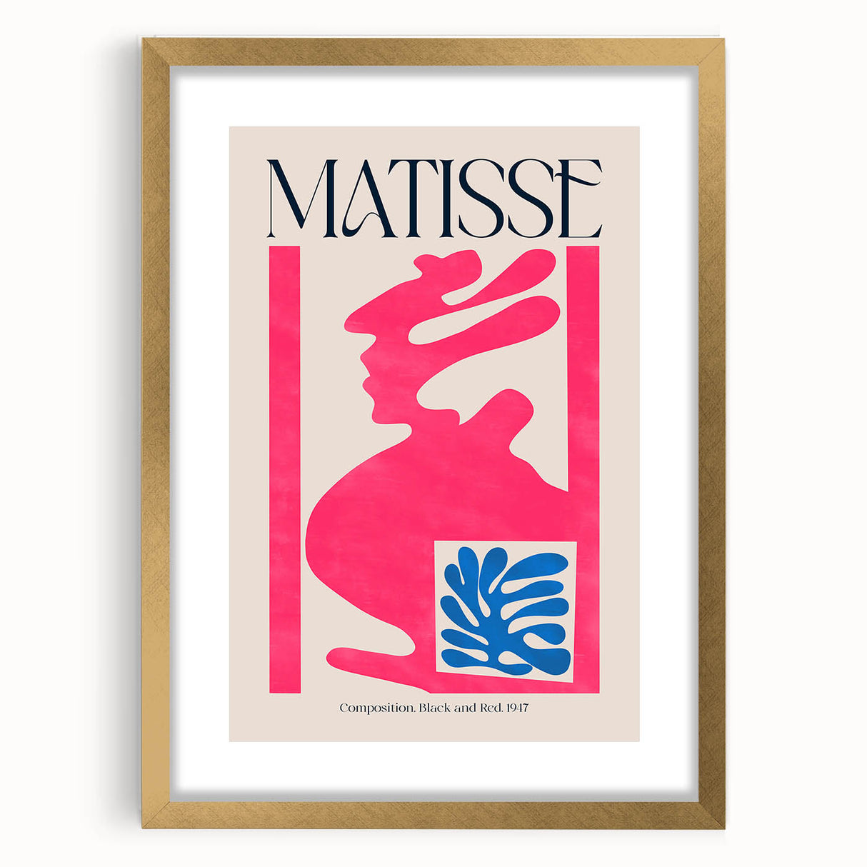 Contemporary Art Prints – Composition Pink and Blue, Modern Wall Decor