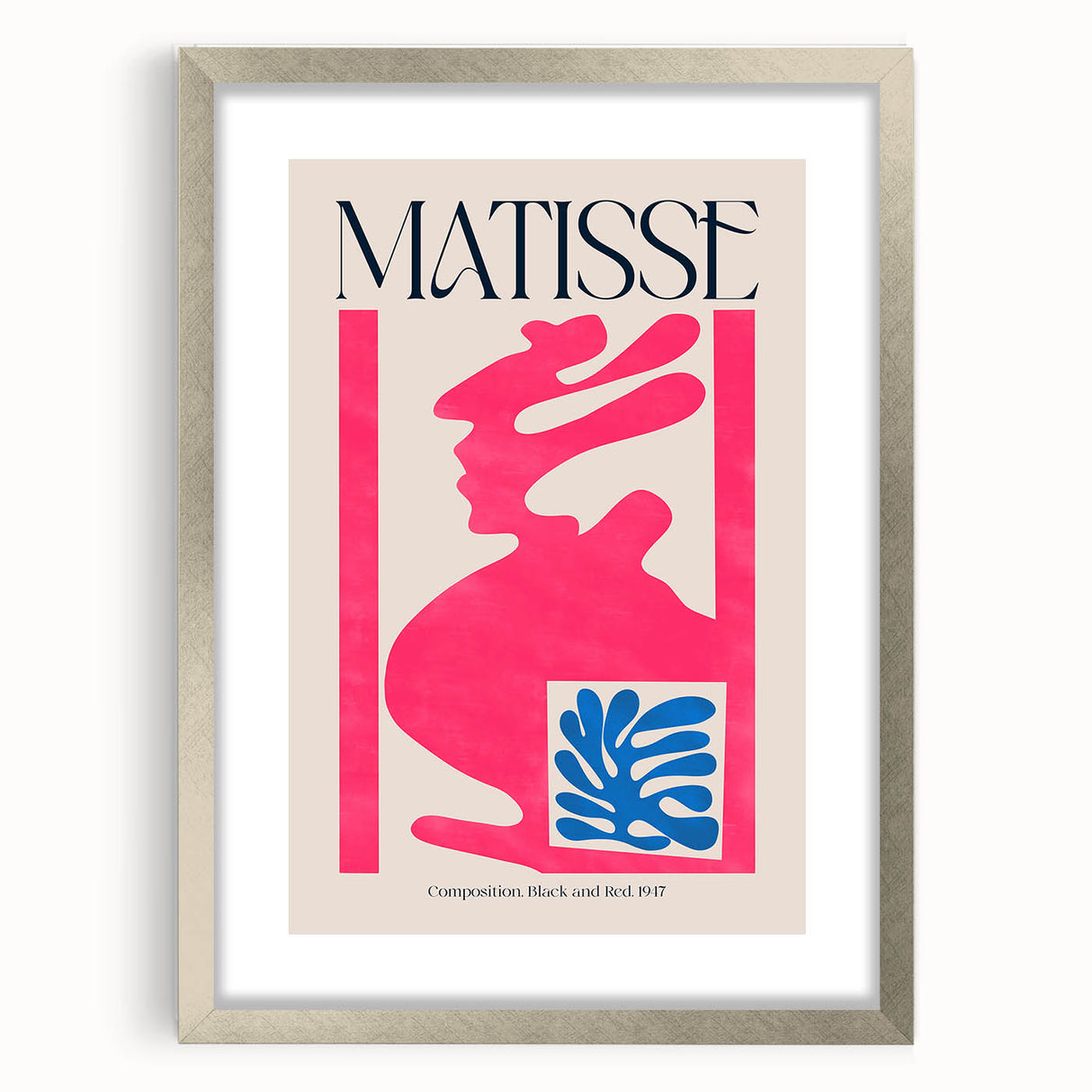 Contemporary Art Prints – Composition Pink and Blue, Modern Wall Decor