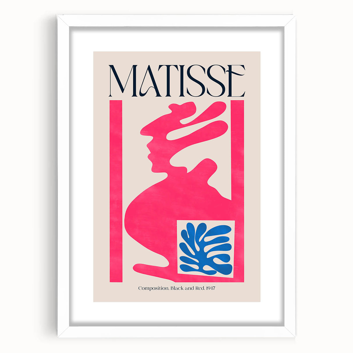 Contemporary Art Prints – Composition Pink and Blue, Modern Wall Decor
