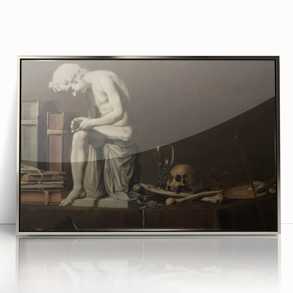 Classical Statue and Skull – Dark Academia Wall Art, Vintage Academic Prints