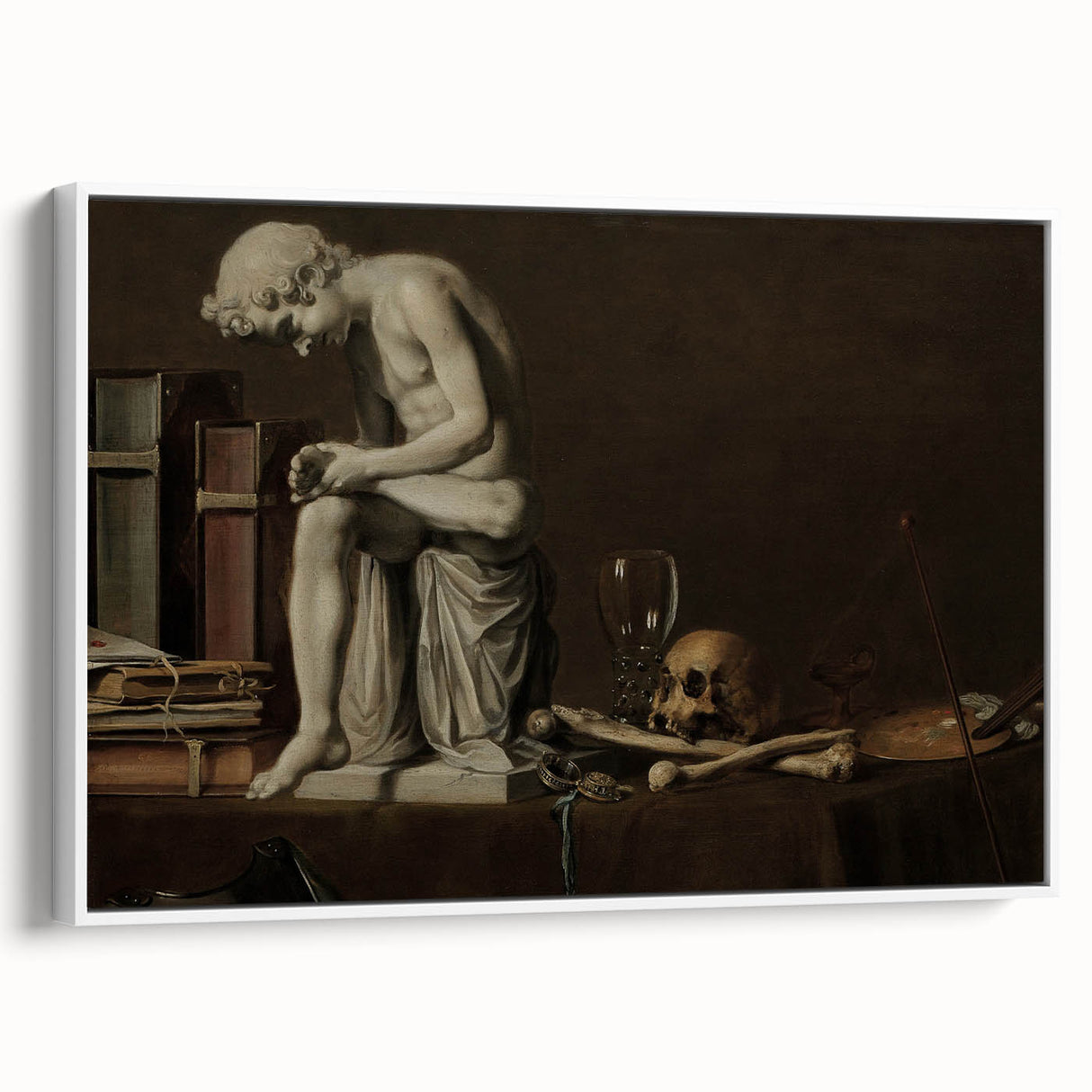 Classical Statue and Skull – Dark Academia Wall Art, Vintage Academic Prints
