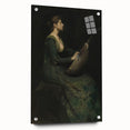 Woman Playing Stringed Instrument – Dark Academia Wall Art, Gothic Elegance