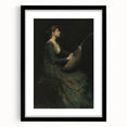 Woman Playing Stringed Instrument – Dark Academia Wall Art, Gothic Elegance