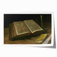Dark Academia Wall Art – Open Book with Candlelight Still Life