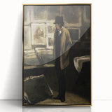 Dark Academia Wall Art - Moody Figure in Gallery for Gothic Aesthetic Decor