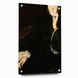 Close-Up of Woman in Dark Attire – Dark Academia Wall Art, Gothic Portrait