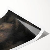 Dark Academia Wall Art - Thoughtful Elderly Man Portrait for Gothic Decor
