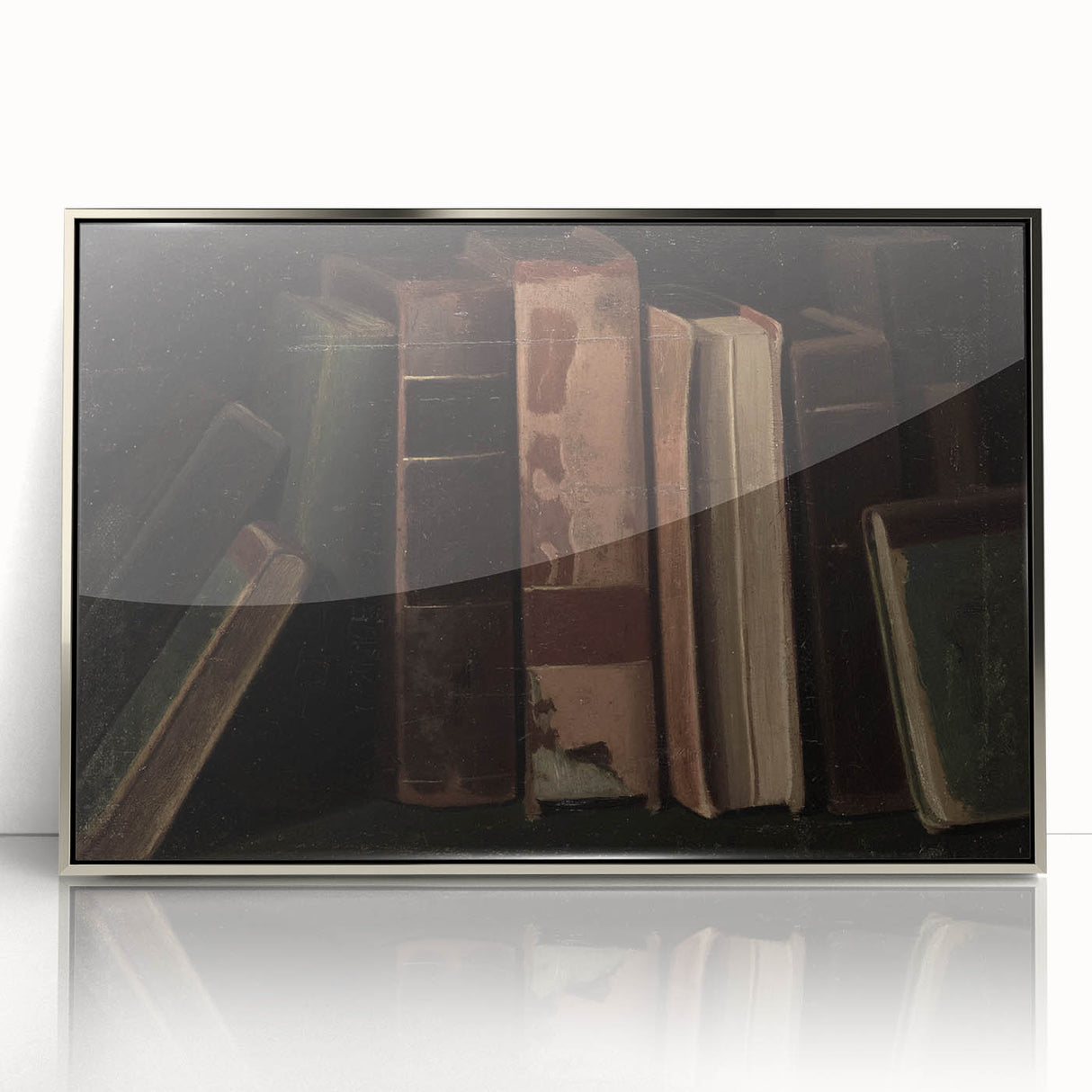Dark Academia Wall Art – Vintage Book Still Life with Aged Volumes