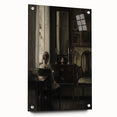 Dark Academia Wall Art-Girl in Study Room, Vintage Gothic Print
