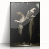 Dark Academia Wall Art: Two Women in Shadows, Vintage Gothic Print