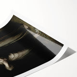 Dark Academia Wall Art: Two Women in Shadows, Vintage Gothic Print