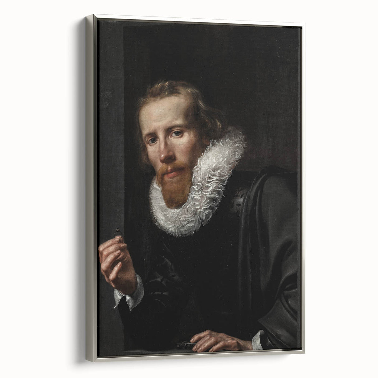 Dark Academia Wall Art: Portrait of Gentleman in Black, Gothic Print