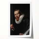 Dark Academia Wall Art: Portrait of Gentleman in Black, Gothic Print