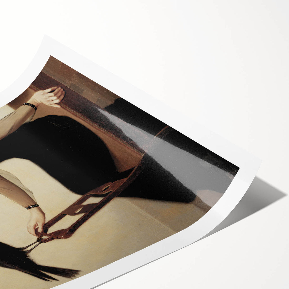 Dark Academia Wall Art: Woman with Raven in Silence, Gothic Print
