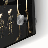 Dark Academia Wall Art: Skeleton Family in Shadows, Gothic Print
