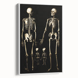 Dark Academia Wall Art: Skeleton Family in Shadows, Gothic Print