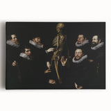 Dark Academia Wall Art – Anatomical Study with Scholars in Gothic Style