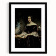 Woman with Book in Dark Dress – Dark Academia Wall Art, Gothic Portraits