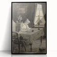Dark Academia Wall Art - Atmospheric Writing Scene for Moody Decor