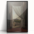 Dark Academia Wall Art - Shadowy Balcony View with Vintage Charm