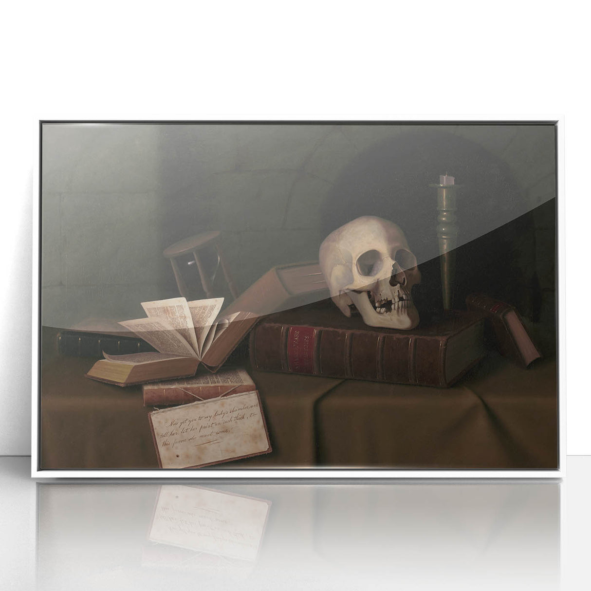Dark Academia Wall Art – Classic Literature Art with Skull & Books