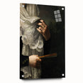 Close-Up of Hands with Book and Lace – Dark Academia Wall Art, Gothic Elegance