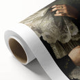 Close-Up of Hands with Book and Lace – Dark Academia Wall Art, Gothic Elegance