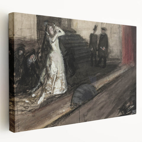 Dark Academia Wall Art - Mysterious Gothic Scene - Moody Aesthetic Decor