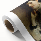 Dark Academia Wall Art - Woman in White Portrait - Moody Gothic Decor