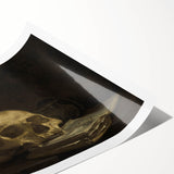 Dark Academia Wall Art - Skull and Hourglass Study - Gothic Decor Print