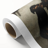 Dark Academia Wall Art - Vintage Gothic Dachshunds in a Shadowy Room