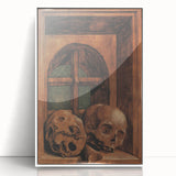 Dark Academia Wall Art - Vintage Gothic Skulls by the Window