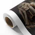 Dark Academia Wall Art - Three Skeletons Gothic Print - Moody Decor