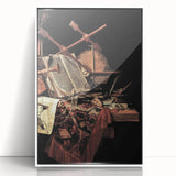 Dark Academia Wall Art - Vintage Gothic Still Life with Instruments