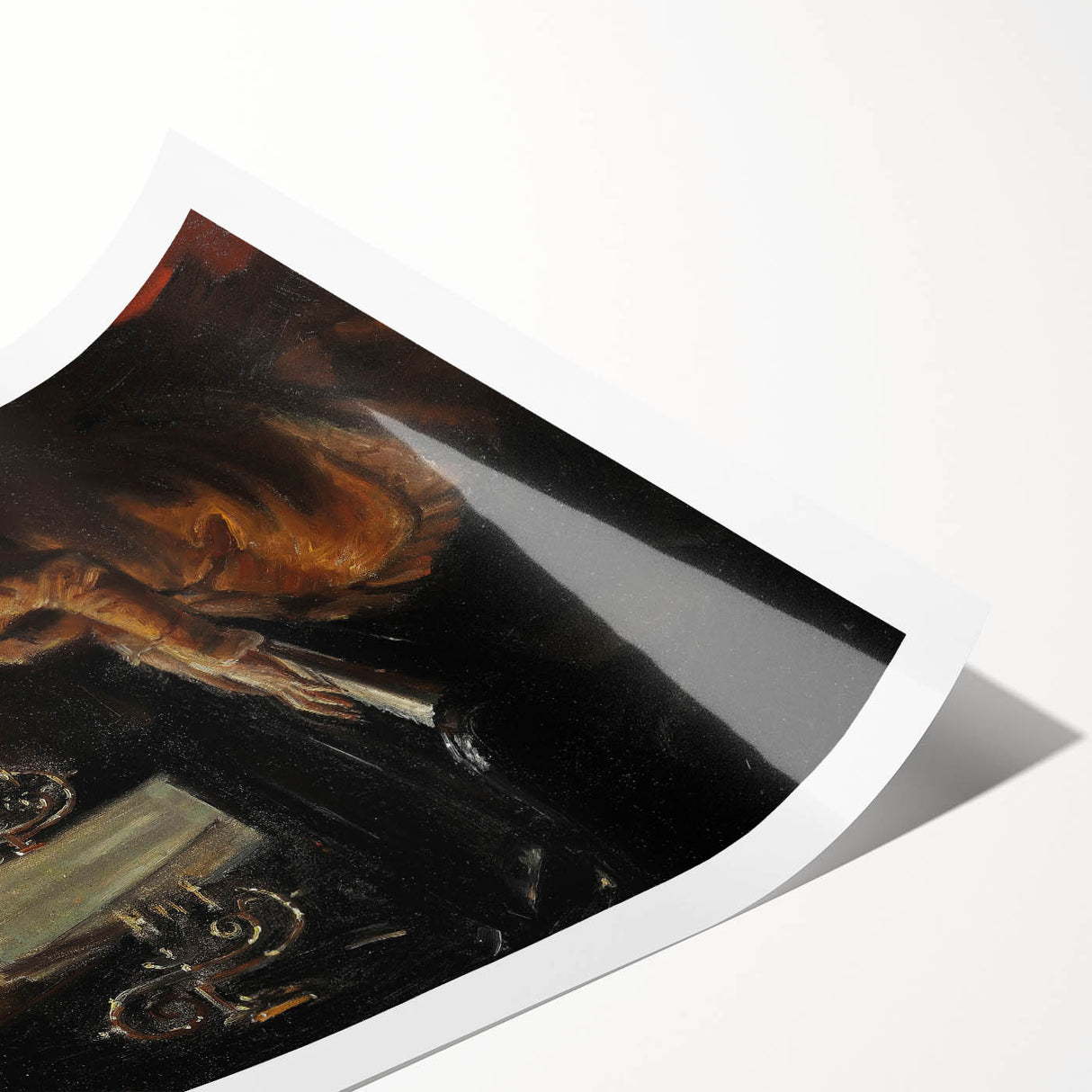 Dark Academia Wall Art - Vintage Gothic Woman Playing Piano by Candlelight
