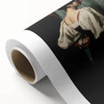 Dark Academia Wall Art - Vintage Gothic Woman and Dog in Thoughtful Pose