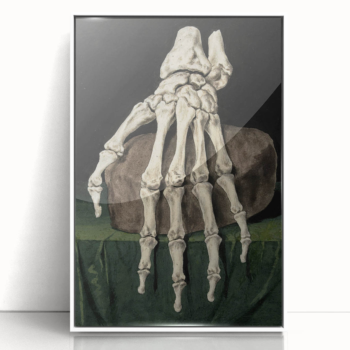 Dark Academia Wall Art - Gothic Skeleton Hand for Moody Aesthetic Decor