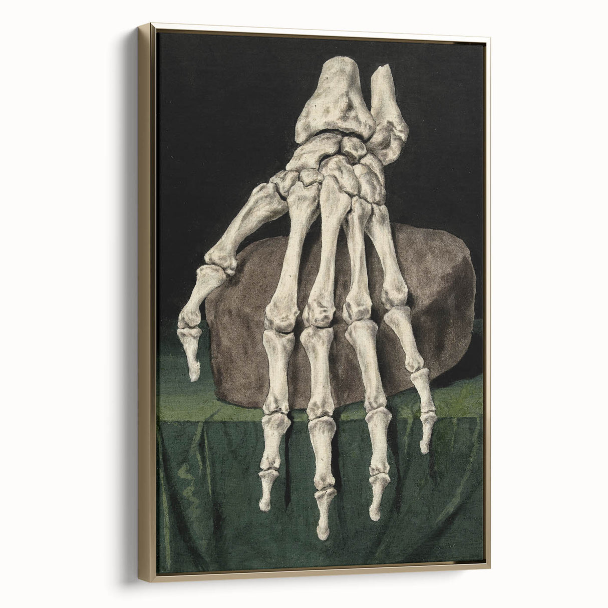 Dark Academia Wall Art - Gothic Skeleton Hand for Moody Aesthetic Decor