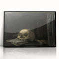 Dark Academia Wall Art: Gothic Skull Print for Moody Aesthetic Decor