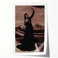 Dark Academia Wall Art - Vintage Gothic Print of Mysterious Woman in Black
