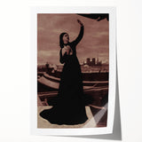 Dark Academia Wall Art - Vintage Gothic Print of Mysterious Woman in Black