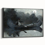 Dark Moody Wall Art - Moonlit River Journey - Moody Interior Art