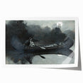 Dark Moody Wall Art - Moonlit River Journey - Moody Interior Art