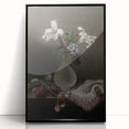 Dark Moody Wall Art: Dramatic Floral Still Life for Timeless Interiors